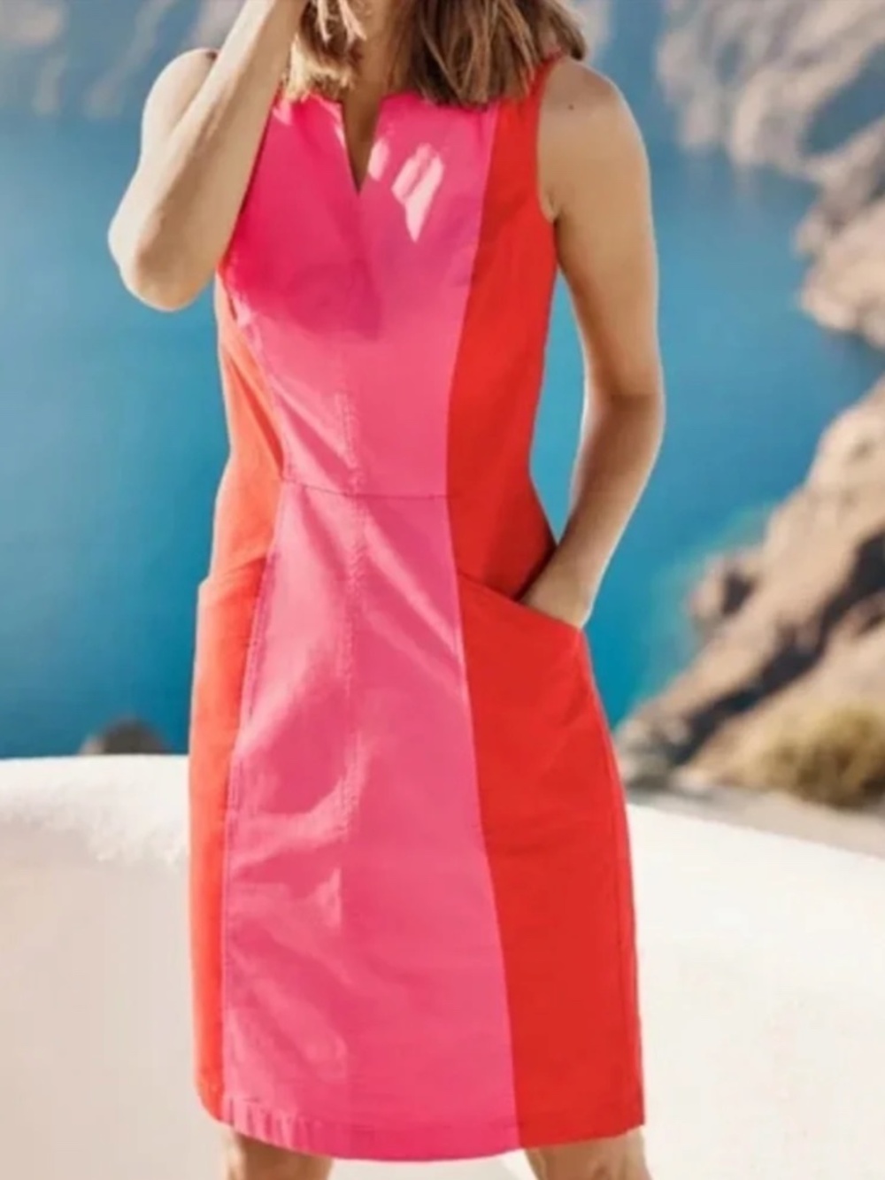 Boden Colorblock V-Neck Dress - 6P 🌟 NWT